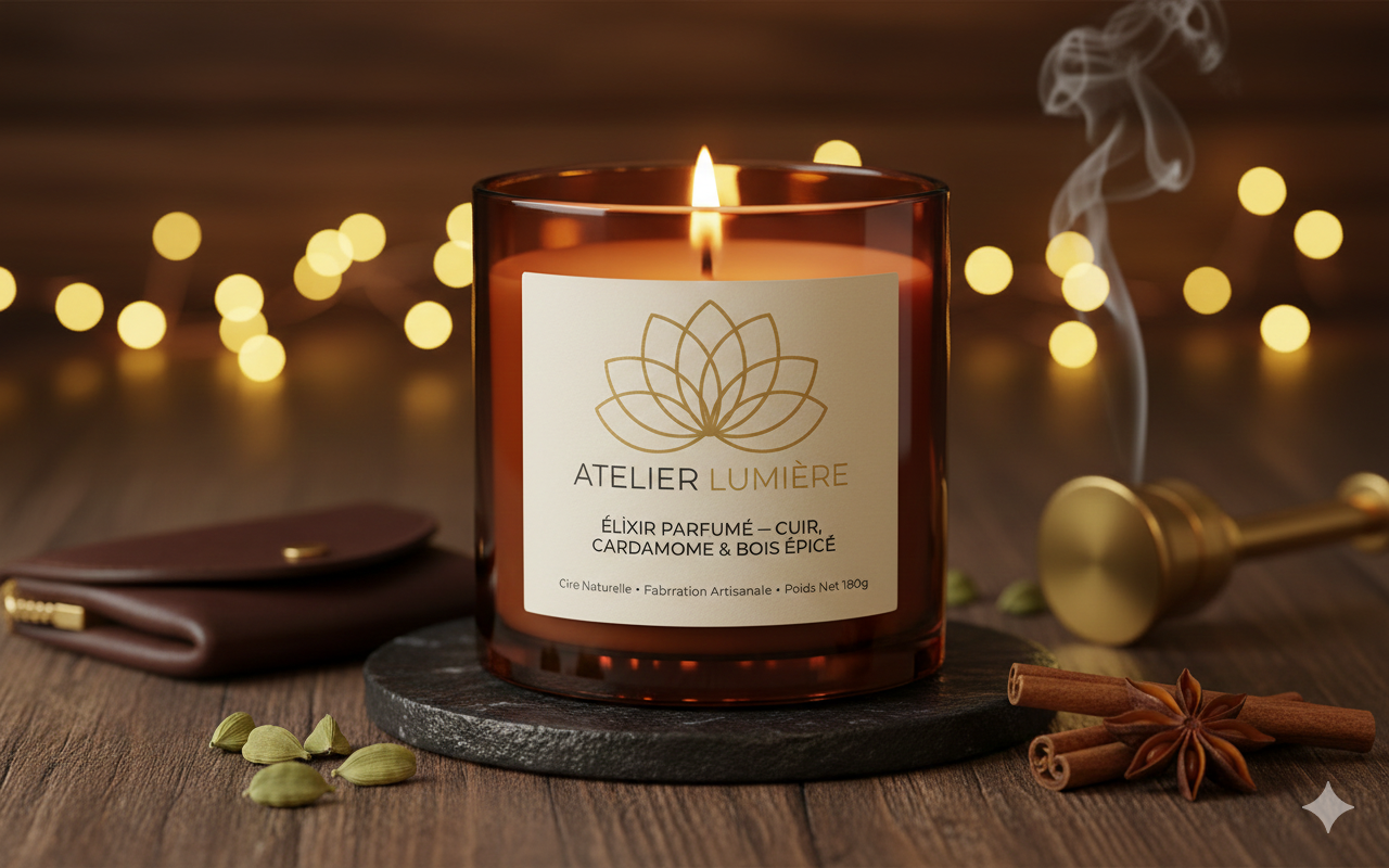 Bougie parfumée Cardamome & Bois Épicé